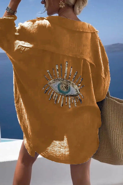 Women's Casual Sequin Beaded Shirts