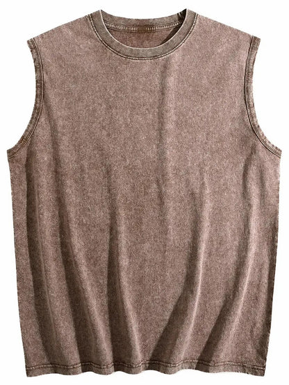 Vintage Washed Sleeveless Tank Top