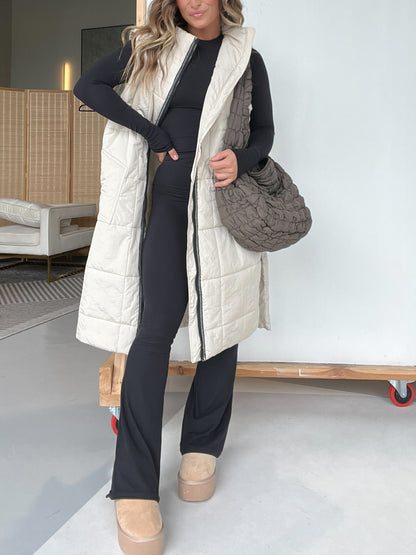 Women's Oversized Zipper Long Vest