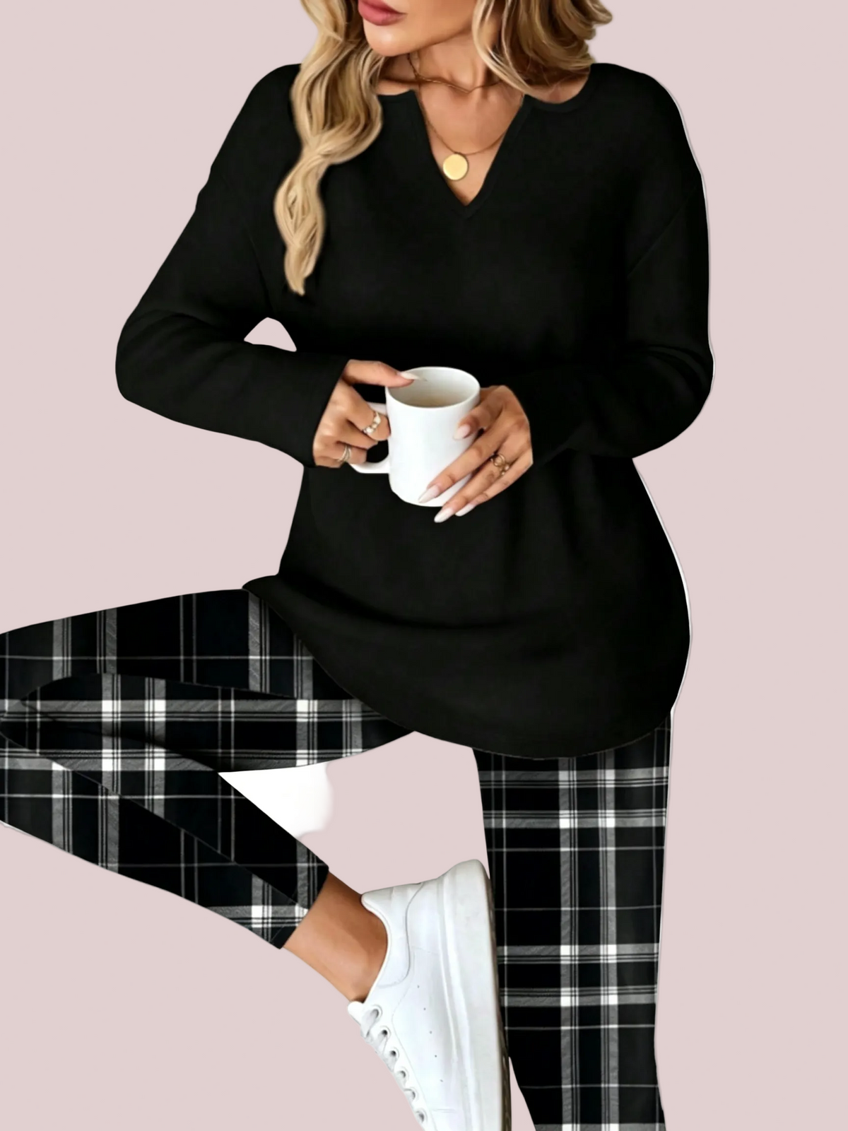 Fall Cozy Casual Matching Two Piece Outfit