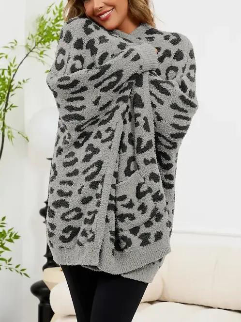 Women's Cozy Plush Poncho Shawl