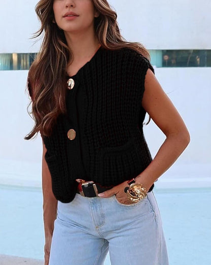 Women's Crochet Knit Sweater Vest