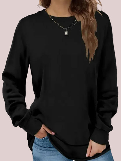 Women's Crewneck Tunic Long Sleeve Top