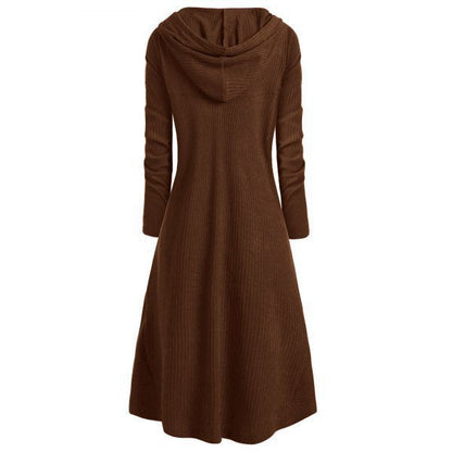 Hooded High Low Drop Shoulder Longline Sweater