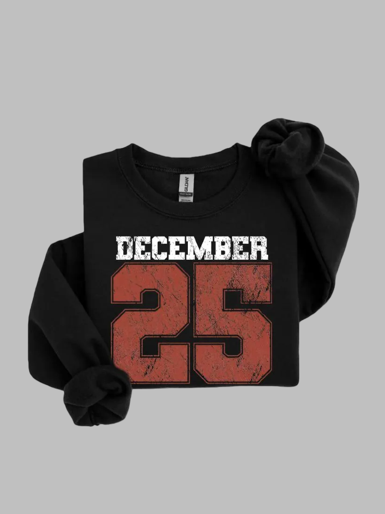 December 25 Retro Christmas Sweatshirt