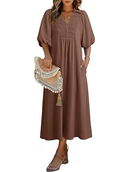 Women's 2026 Summer Flowy A-Line Maxi Dress