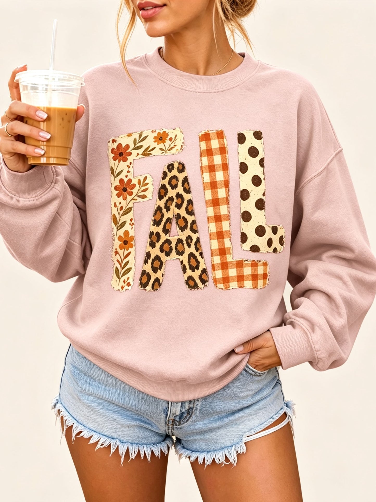 Women's Vintage Fall Letter Print Casual Sweatshirt