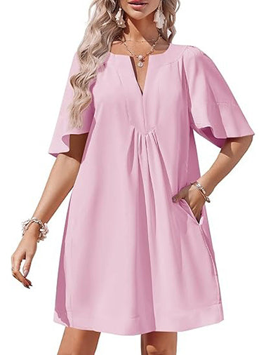 Women's Lightweight Summer Casual Dress with Pockets