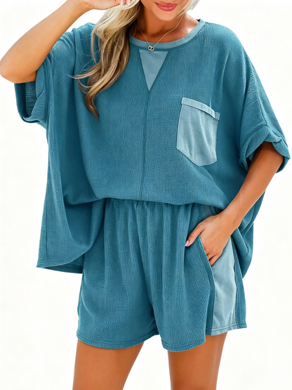 Women’s Relaxed Fit Waffle Two-Piece Outfit