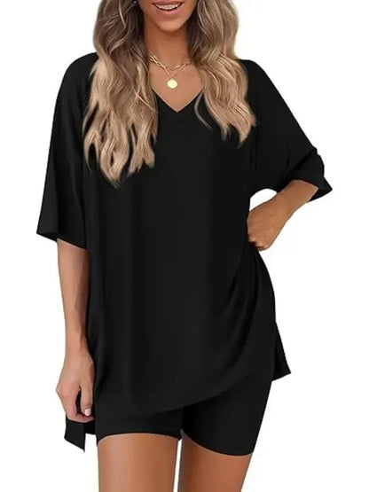 Women's Loose Dolman Short Sleeve Matching Set