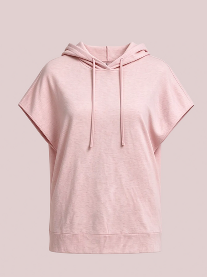 Women's Casual Short Sleeve Hooded Pullover