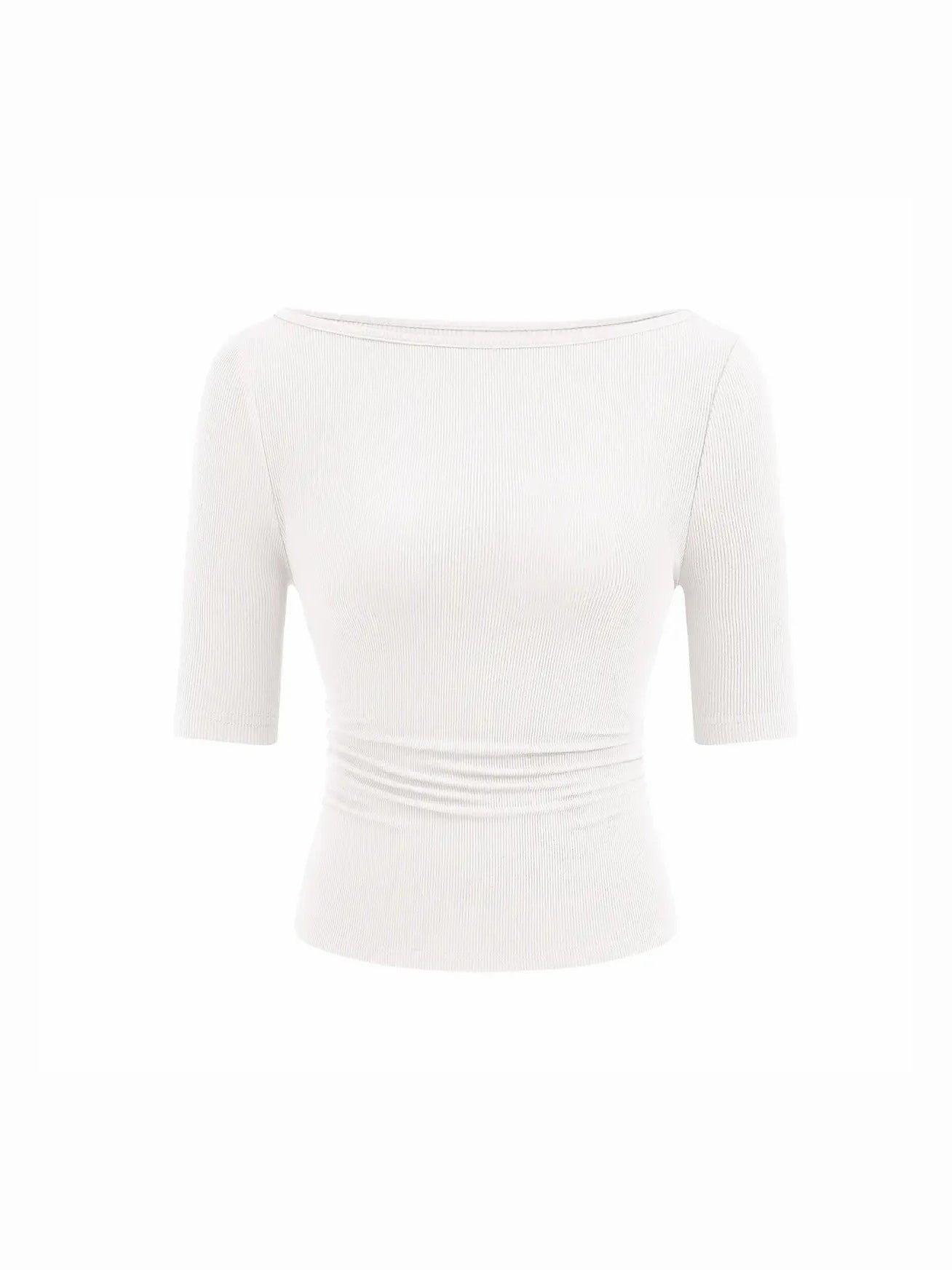 Women’s Basic Stretch Slim Fit Crew Neck T‑Shirt