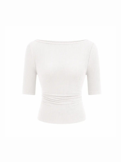 Women’s Basic Stretch Slim Fit Crew Neck T‑Shirt
