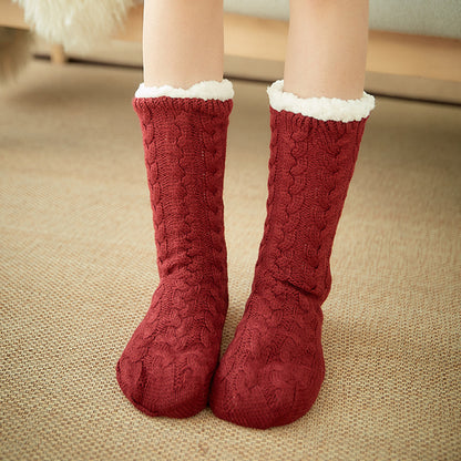 New Winter Velvet Warm Floor Socks