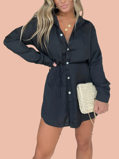 Satin Covered Nights Romper Dress Set