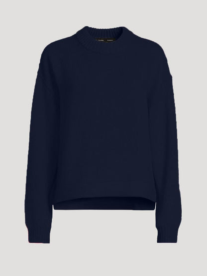 Women's Crew Neck Ribbed Sweater