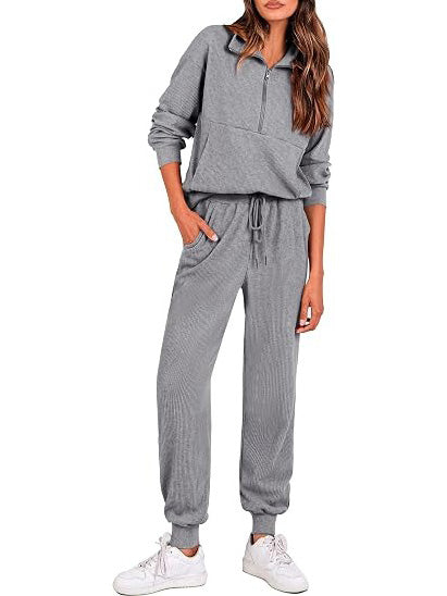 Women's Ribbed Knit Matching Lounge Sets