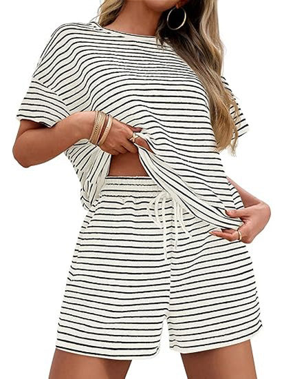 Women's Matching Stripe Loungewear Set