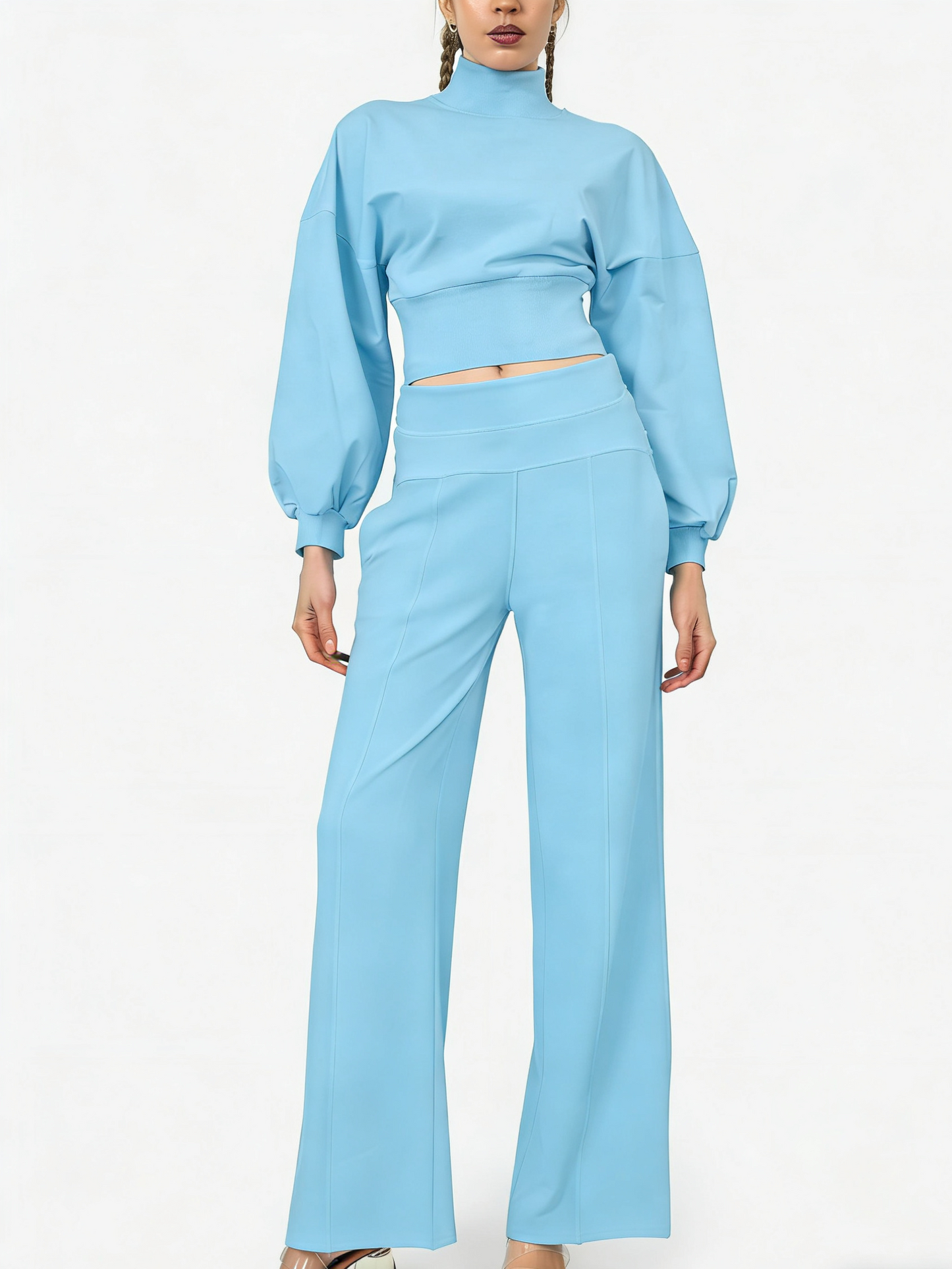 Women's Turtleneck Casual Two-Piece Set