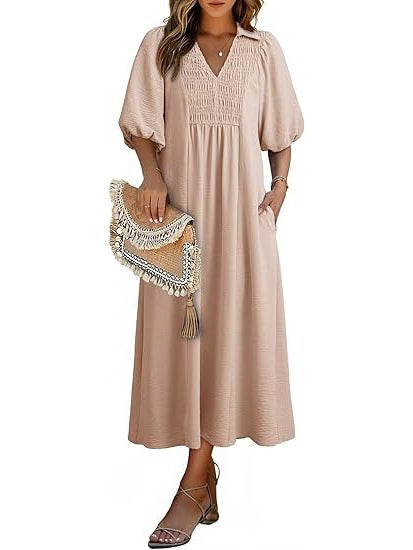 Women's 2026 Summer Flowy A-Line Maxi Dress
