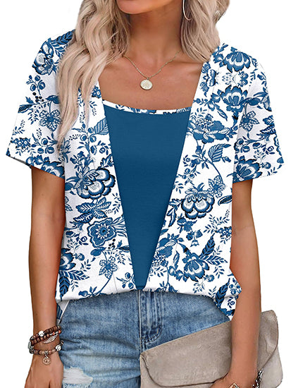 Women's 2-in-1 Square Neck Summer Blouses