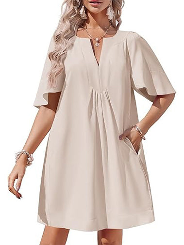 Women's Lightweight Summer Casual Dress with Pockets