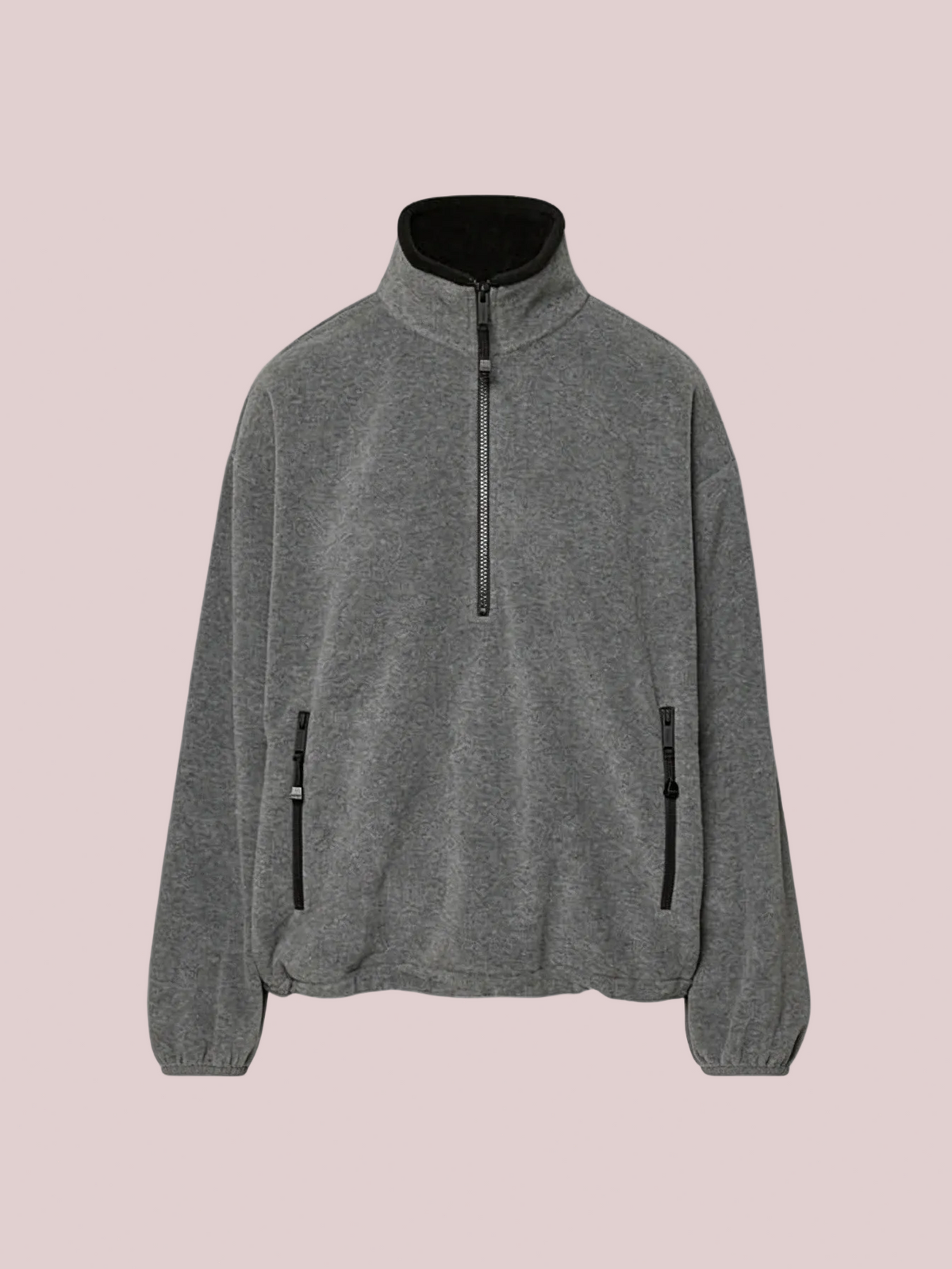 Women's Contrast Trim Stand Collar Fleece Pullover