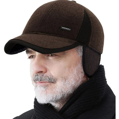 Men's Winter Baseball Cap - With Ear Muffs