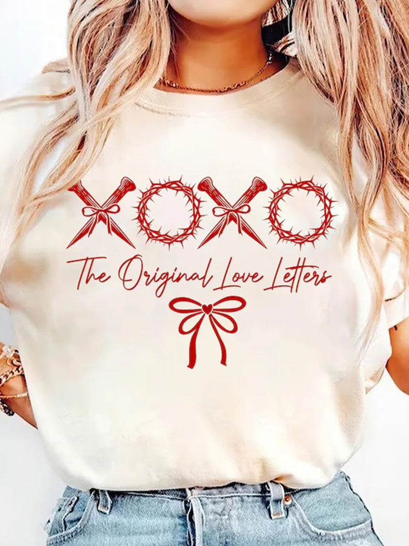 Women's Valentine's Edgy XOXO Graphic Sweatshirt
