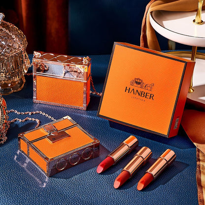 Mother's Day Gift - Velvet Matte Lipstick Set with Glamour Chain Pouch