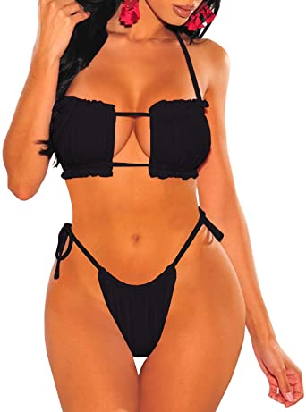 Sexy Bandeau High Waisted String Bikini