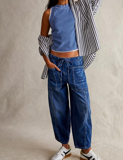 Women's High Rise Vintage Barrel Jeans