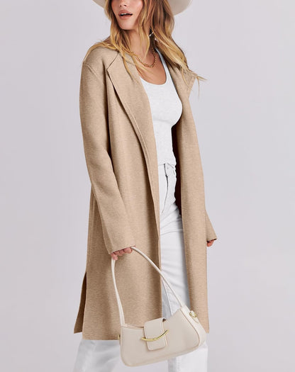 Women's Casual Side Slit Knit Cardigan
