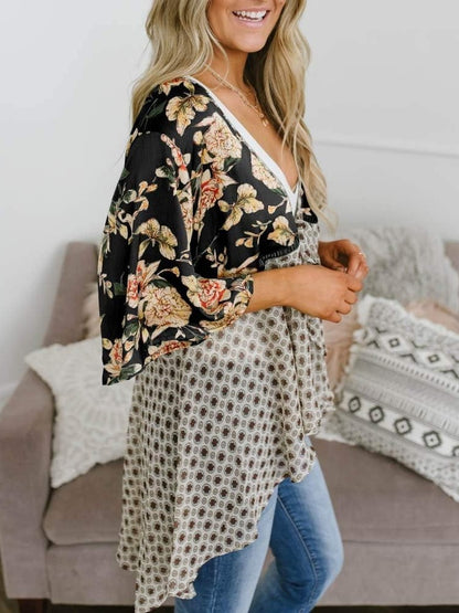 Summer Floral Kimono Ruffle Sleeve Tie Cardigans