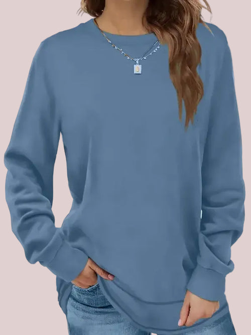 Women's Crewneck Tunic Long Sleeve Top