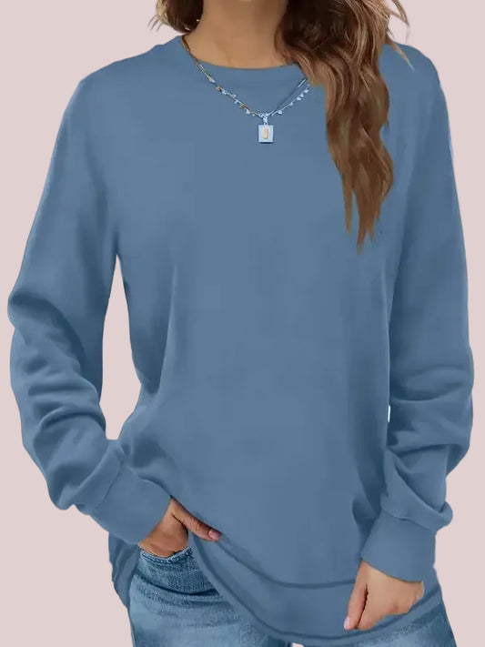 Women's Crewneck Tunic Long Sleeve Top