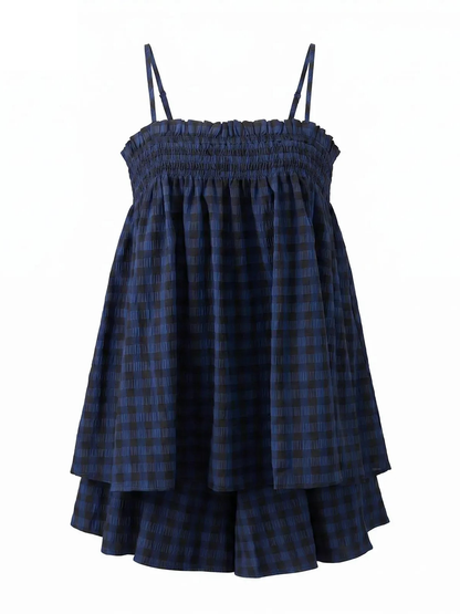 Women's Soft Gingham Vacation Matching Outfit