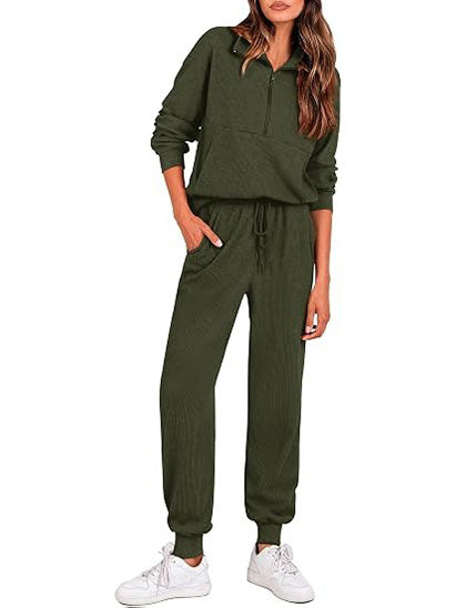 Women's Ribbed Knit Matching Lounge Sets