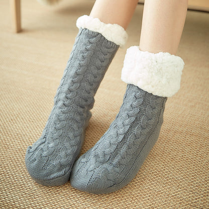 New Winter Velvet Warm Floor Socks