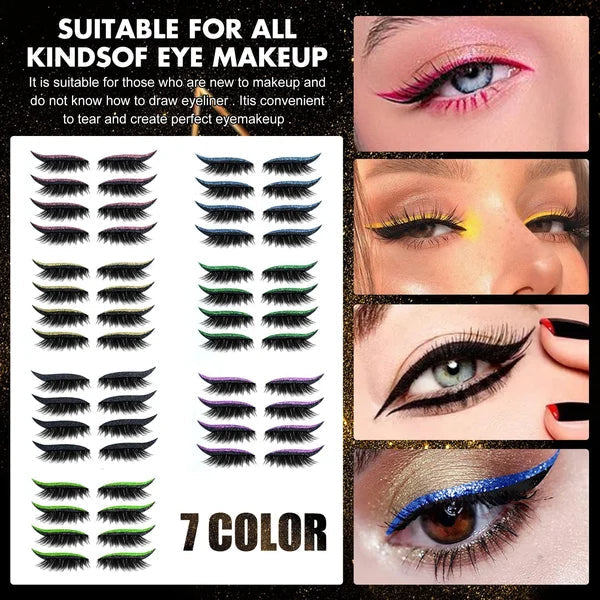 2022 New Reusable Eyeliner and Eyelash Stickers (4 Pairs)