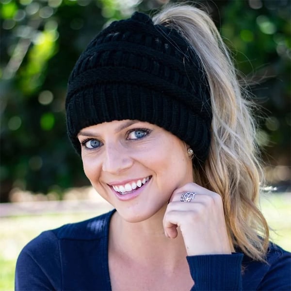 🔥Last day Sale OFF🔥Soft Knit Ponytail Beanie