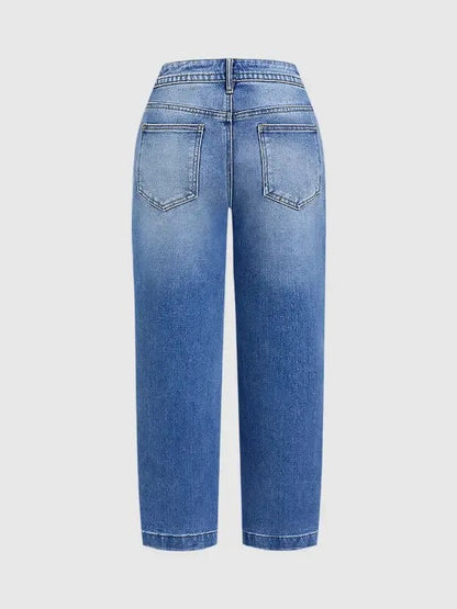 Women's Baggy Cropped Denim Jeans
