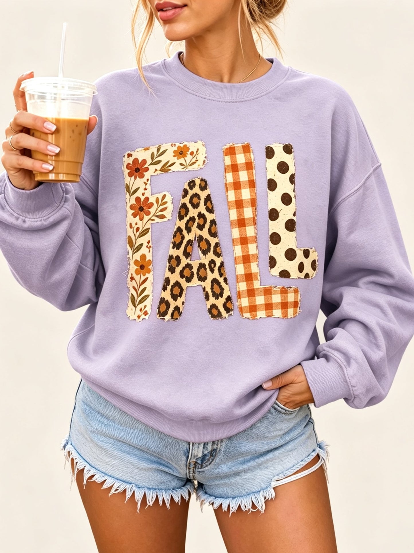 Women's Vintage Fall Letter Print Casual Sweatshirt