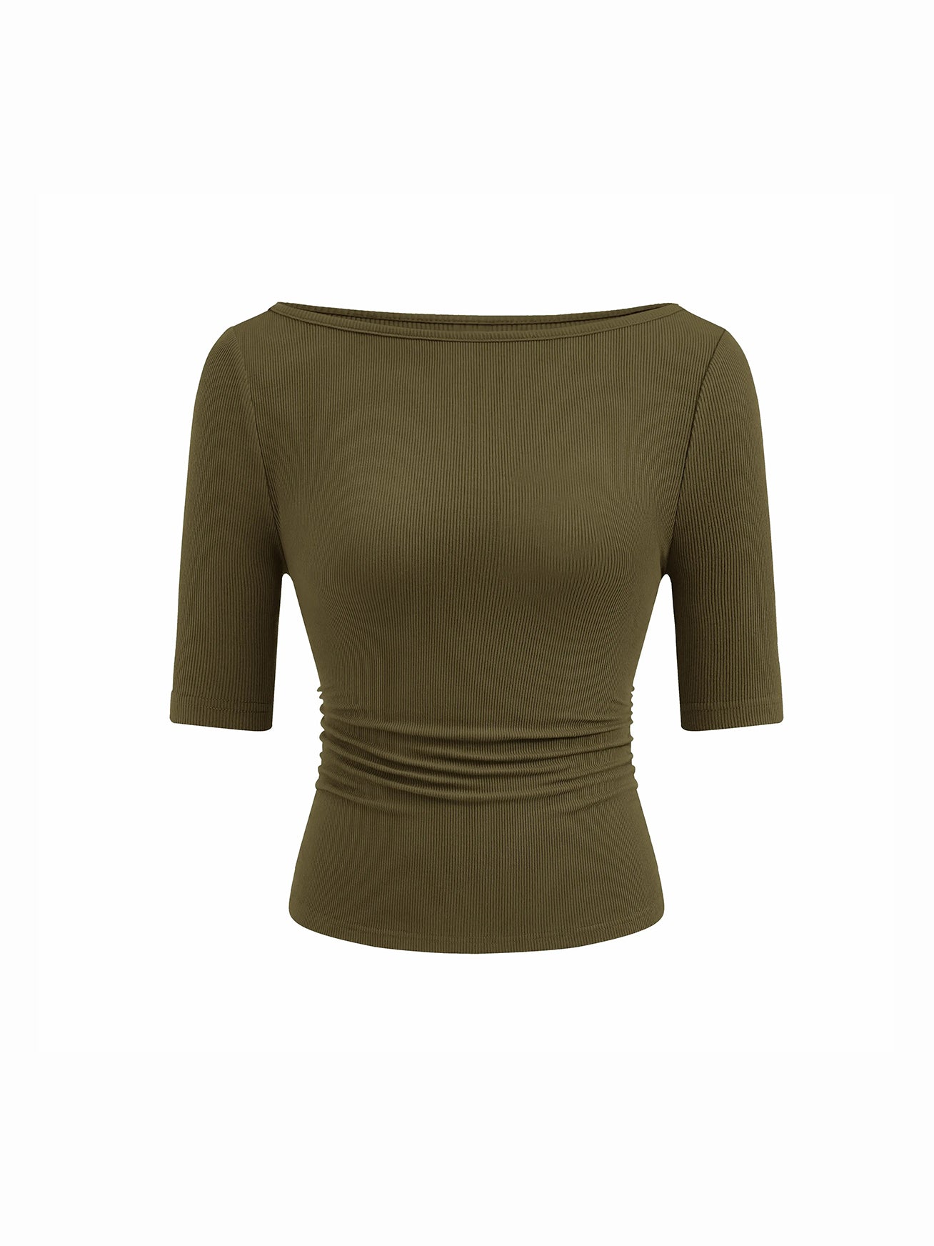 Women’s Basic Stretch Slim Fit Crew Neck T‑Shirt