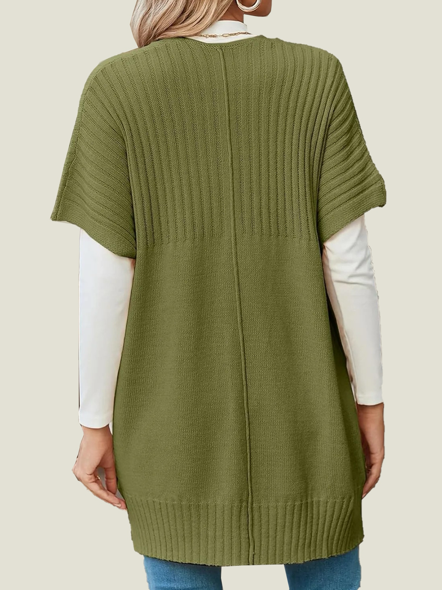 Women's Lightweight Short Sleeve Knitted Cardigan