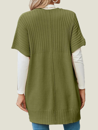 Women's Lightweight Short Sleeve Knitted Cardigan