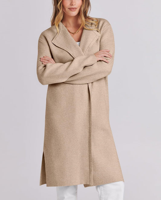 Women's Casual Side Slit Knit Cardigan