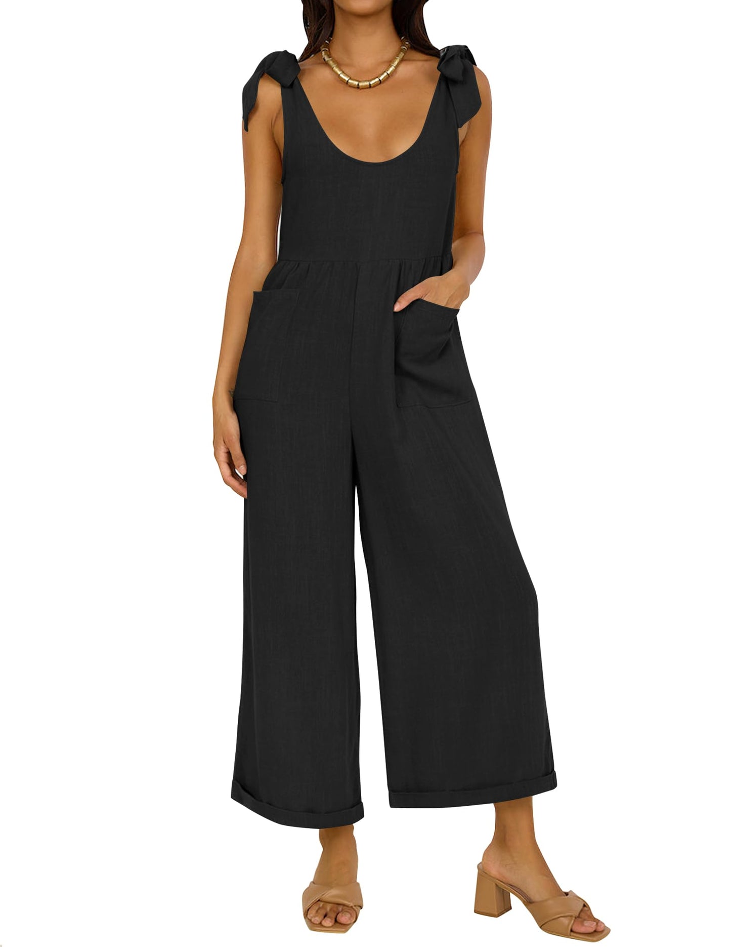 Women's Wide Leg  Jumpsuits with Pockets