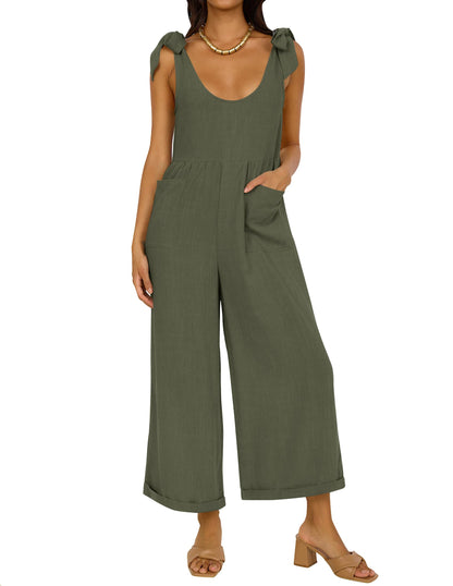 Women's Wide Leg  Jumpsuits with Pockets