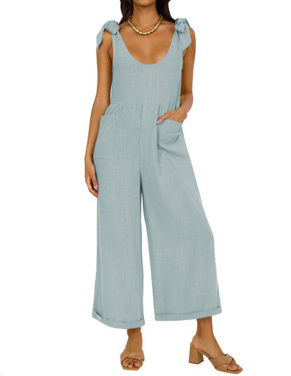 Women's Wide Leg  Jumpsuits with Pockets